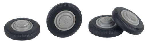 Faller 163120 - H0 - Reifen und Felgen für VW Käfer grau (4 Stück)